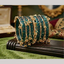 Pooja Bangles Raindrop Glass Fancy Kashmiri Bangles Set