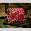 Pooja Bangles Raindrop Glass Fancy Kashmiri Bangles Set