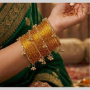 Pooja Bangles Raindrop Glass Fancy Kashmiri Bangles Set