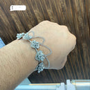 Pooja Bangles Premium Oxidised Plated Pearl Openable Kada for Women