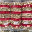 Pooja Bangles Acrylic Kundan Stone Wedding Wear Bangles Set