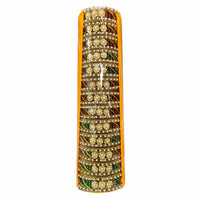 Pooja Bangles Premium Pota Stone And Pearl Bangles Set