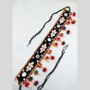 Pooja Bangles Shell Pom Pom And Mirror Kamarband