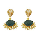 Darshana Jewels Gold Plated Crystal Dangler Earrings