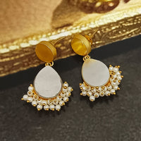 Darshana Jewels Gold Plated Crystal Dangler Earrings