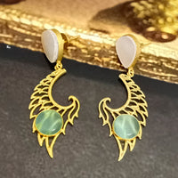Darshana Jewels Gold Plated Crystal Dangler Earrings