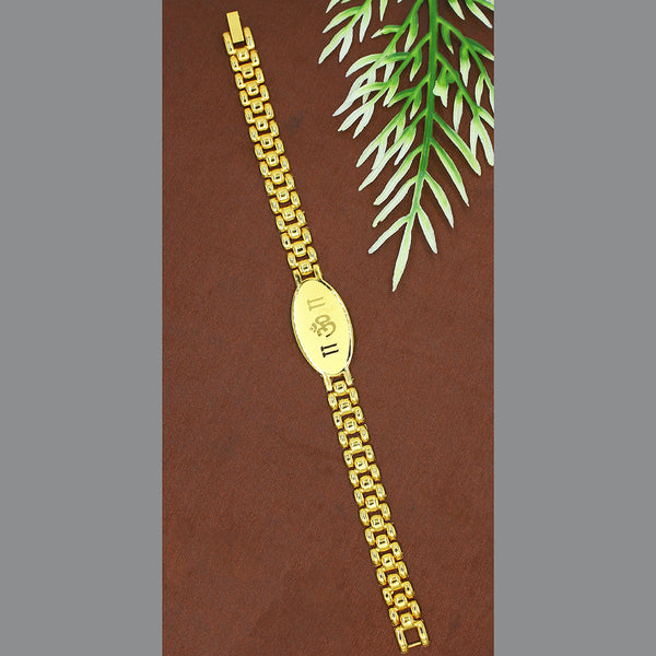 Mahavir Gold Plated Adjustable Bracelet