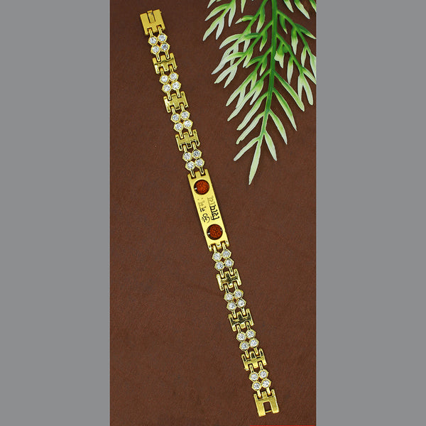 Mahavir Gold Plated Adjustable Bracelet