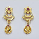 Raiyaraj Pota And Austrian Stone Dangler Earrings