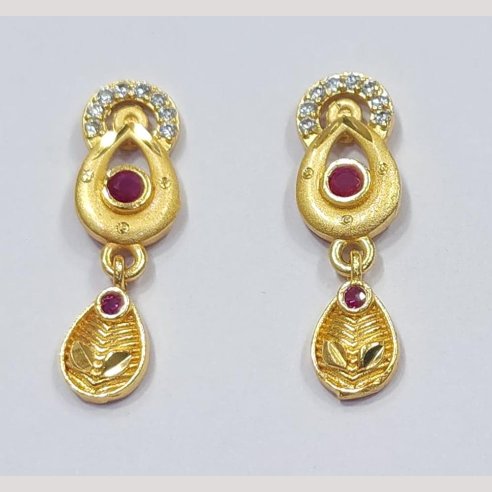 Raiyaraj Pota And Austrian Stone Dangler Earrings