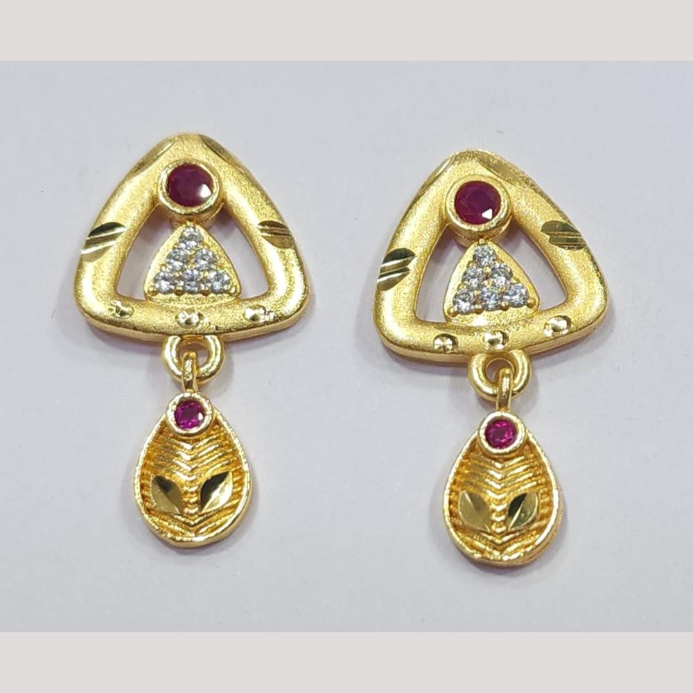 Raiyaraj Pota And Austrian Stone Dangler Earrings