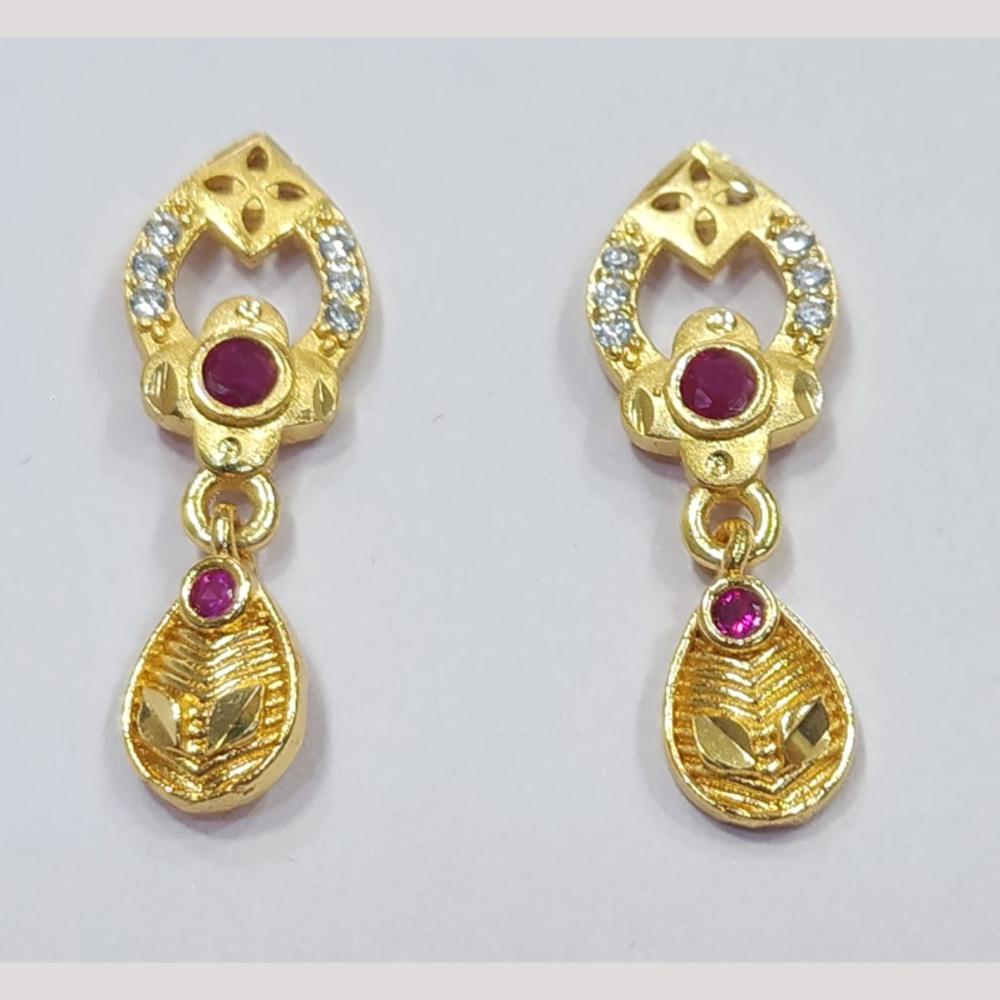 Raiyaraj Pota And Austrian Stone Dangler Earrings