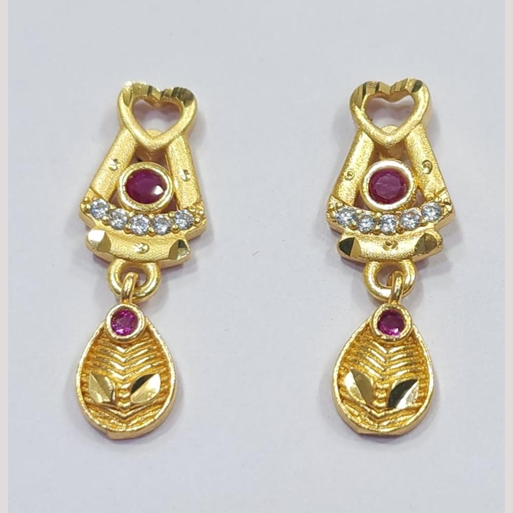 Raiyaraj Pota And Austrian Stone Dangler Earrings