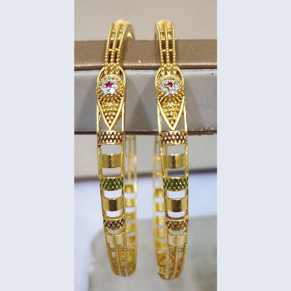 Raiyaraj Shimmering Austrian Stone Detailing Bangles Set