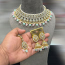 Hira Collection Gold Plated Kundan Stone And Pearls Necklace Set