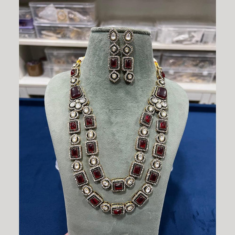 Hira Collections Austrian Stone Long Necklace Set