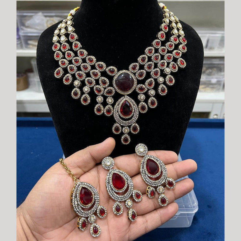 Hira Collections Austrian Stone Necklace Set