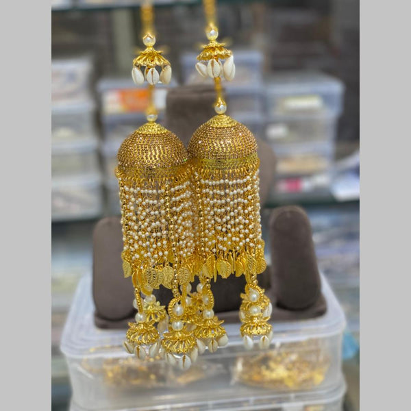 Hira Collections Gold Plated Pearls And Shell Kaleera