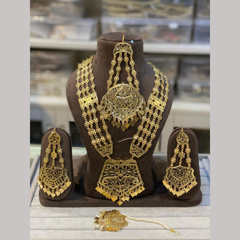 Hira Collections Gold Plated Necklace Set