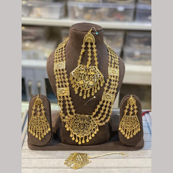 Hira Collections Gold Plated Necklace Set