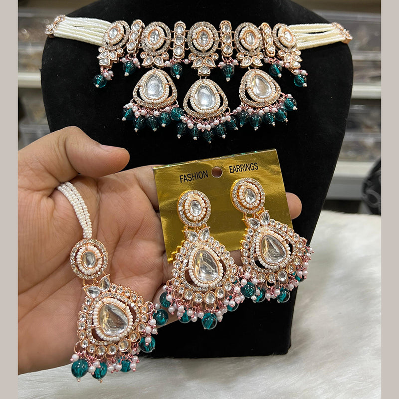 Hira Collection  Gold Plated Kundan Stone Necklace Set