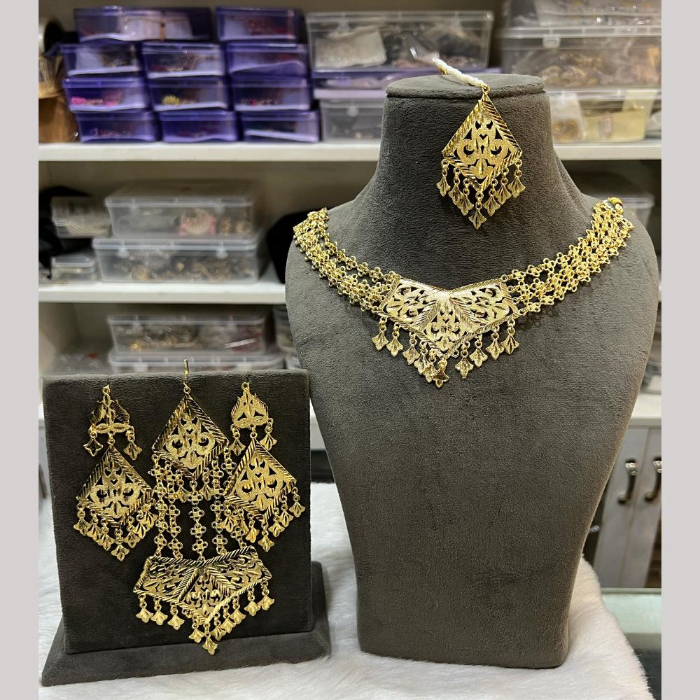 Hira Collections Gold Plated Necklace Set