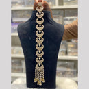 Hira Collections Gold Plated Kundan Stone And Pearls Hair Choti