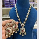 Hira Collections Gold Plated Crystal Stone Necklace Set