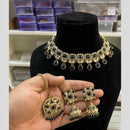 Hira Collections Gold Plated Crystal Stone And Pearl Necklace Set
