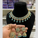 Hira Collections Gold Plated Crystal Stone And Pearl Necklace Set