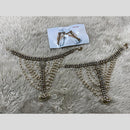 Hira Collections Traditional Silver Plated Austrian Stones Payal Anklets