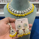 Hira Collections  Gold Plated Royal Kundan Stone And Beads Necklace Set