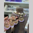 Hira Collections Gold Plated Royal Kundan Stone And Beads Necklace Set
