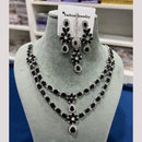 Hira Collections Gold Plated Crystal And Austrian Stone Necklace Set