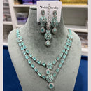Hira Collections Gold Plated Crystal And Austrian Stone Necklace Set