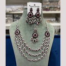 Hira Collections Gold Plated Crystal And Austrian Stone Necklace Set