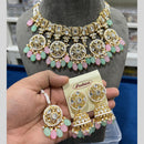 Hira Collections Gold Plated Kundan Stone And Pearls Choker Necklace Set