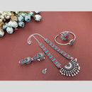 Hira Collections Oxidised Plated Pota And Pearl Combo Set