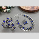 Hira Collections Oxidised Plated Pota And Pearl Combo Set