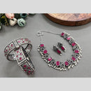 Hira Collections Oxidised Plated Pota And Pearl Combo Set