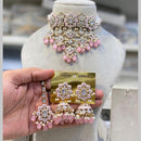 Hira Collections Gold Plated Kundan And Beads Meenakari Choker Necklace Set