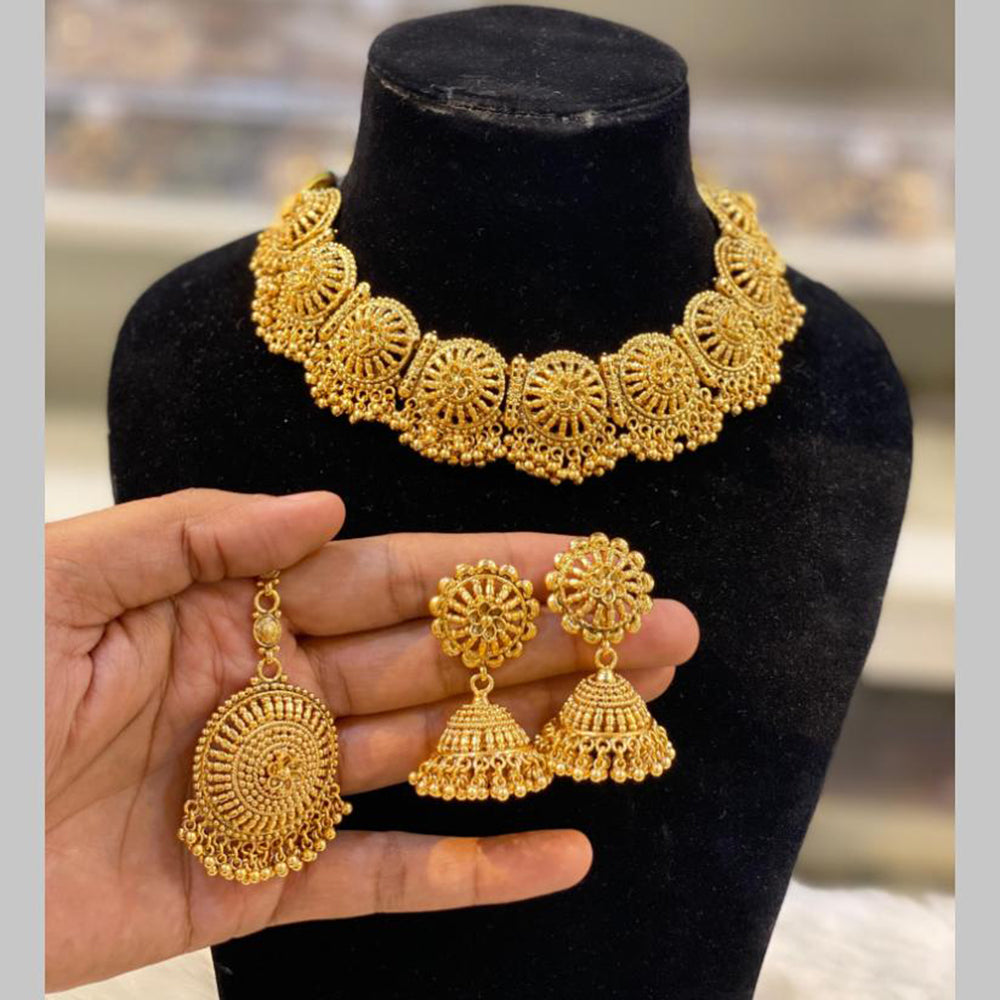 Hira Collections Gold Plated Necklace Set