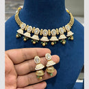 Hira Collections Gold Plated Crystal And Meenakari Necklace Set