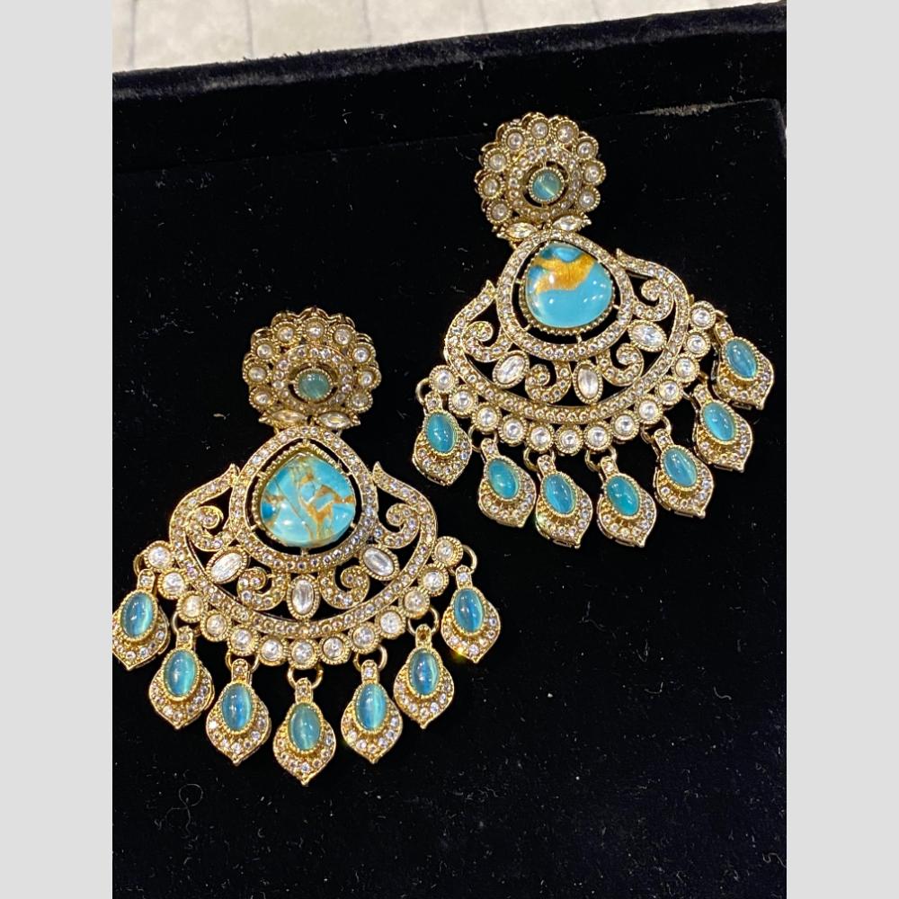 Hira Collections Radiant Bloom Designer Resin & Austrain Stone Dangler Earrings