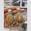 Hira Collections Gleam & Grace Austria And Resin Stone Fusion Danglers Earrings