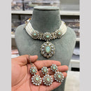 Hira Collections Gold Plated Kundan And Pearls Necklace Set