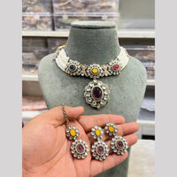 Hira Collections Gold Plated Kundan And Pearls Necklace Set