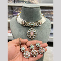 Hira Collections Gold Plated Kundan And Pearls Necklace Set