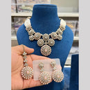 Hira Collections Gold Plated Kundan And Pearls Necklace Set