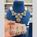 Hira Collections Gold Plated Kundan And Pearls Necklace Set